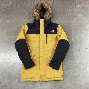 The North Face McMurdo Parka Yellow Black Fur Hood Winter Jacket Men’s Small
